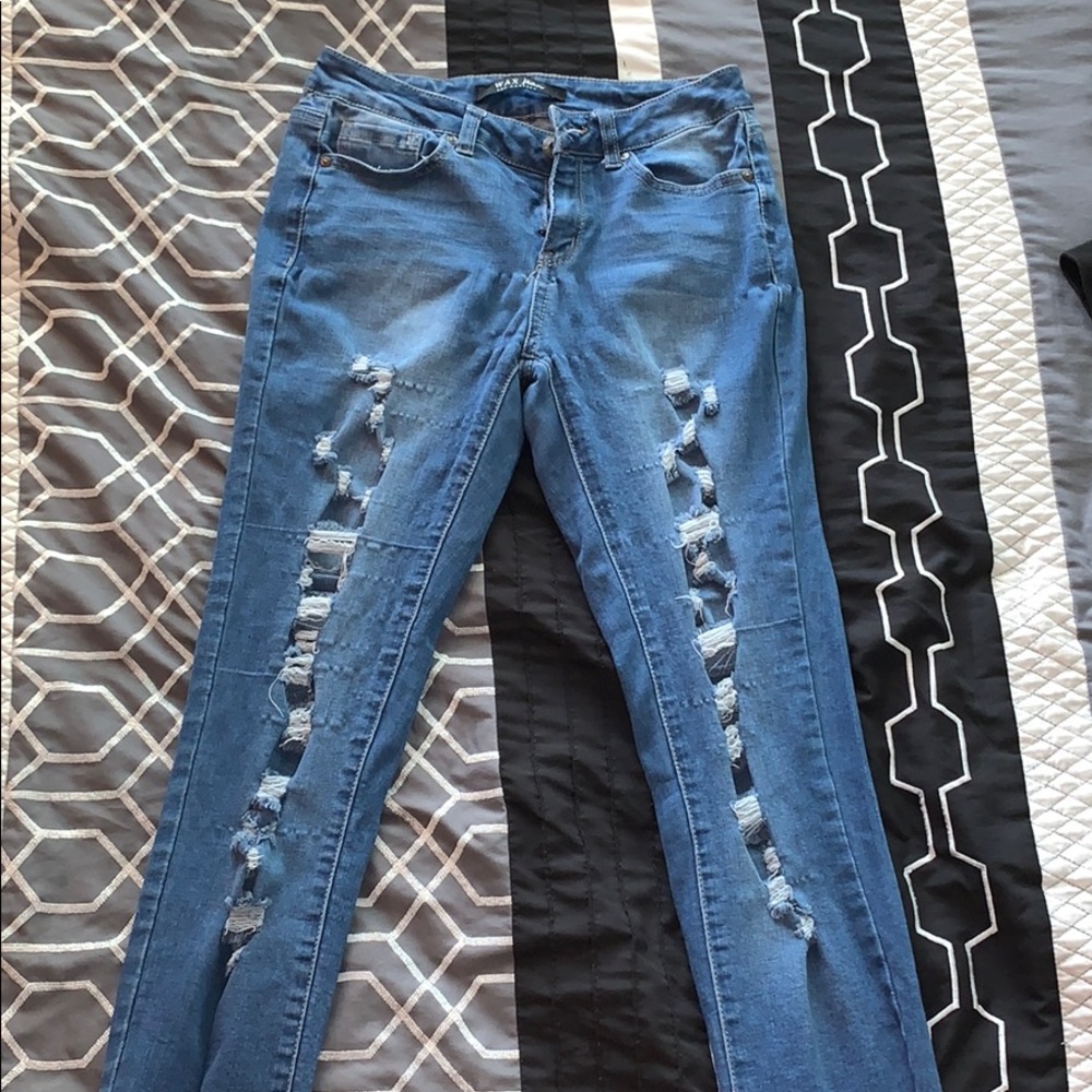 Pants with holes